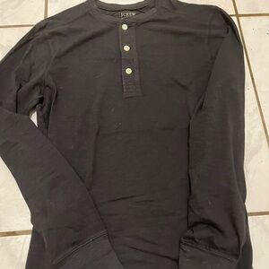 J. Crew Men's Charcoal Long Sleeve Henley